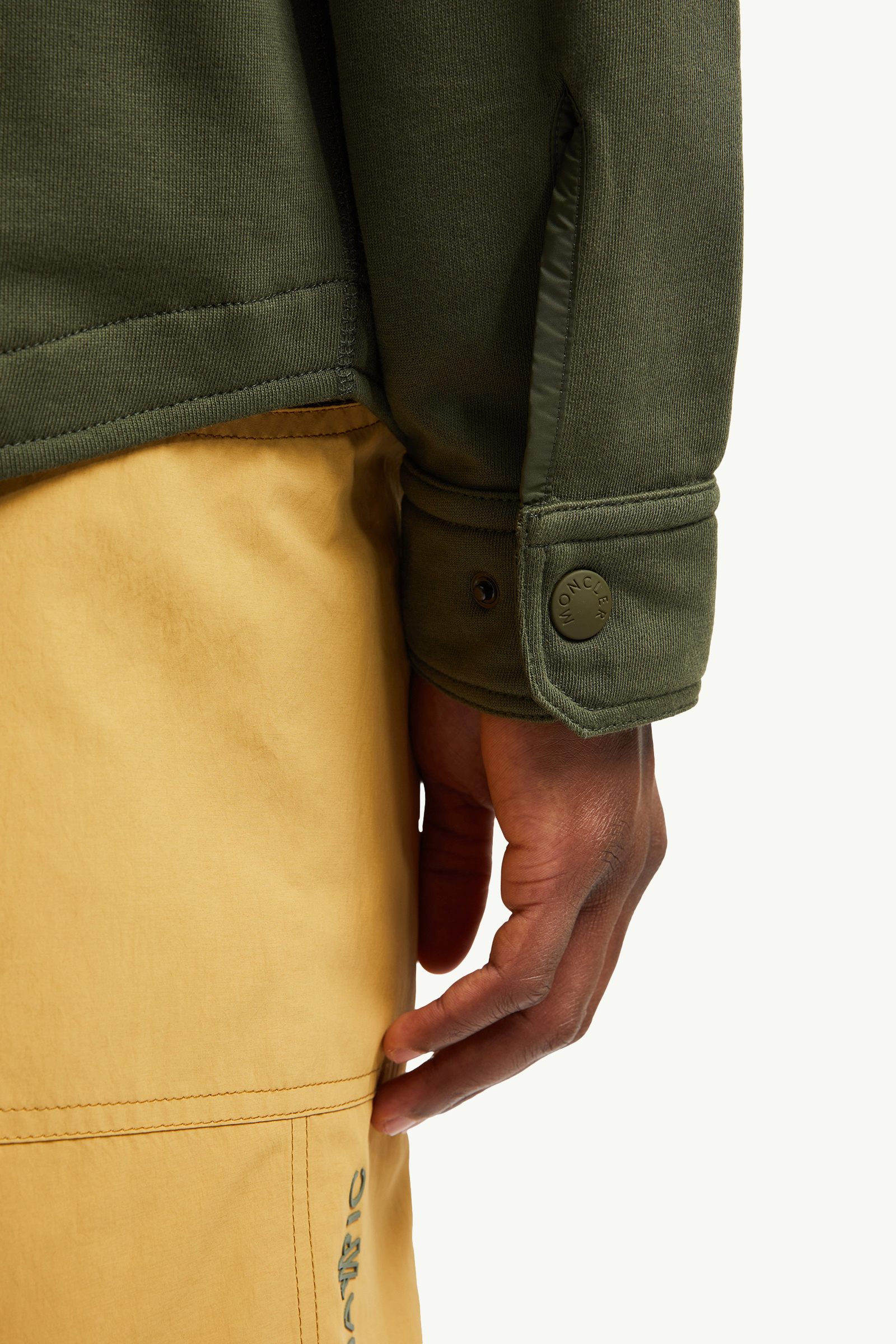 Moncler Cotton Shirt Olive Green Olive Green