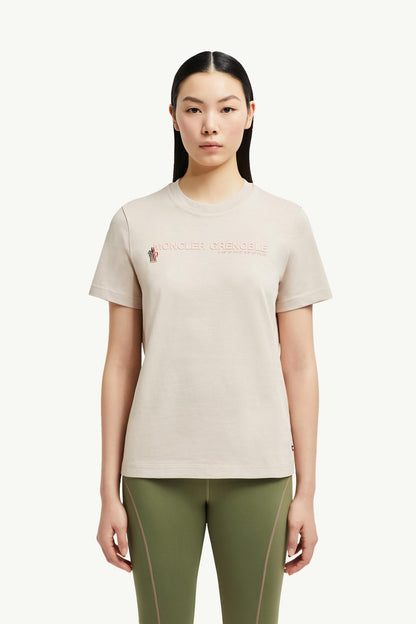 Moncler Logo Cotton T-Shirt Light Pink Light Pink