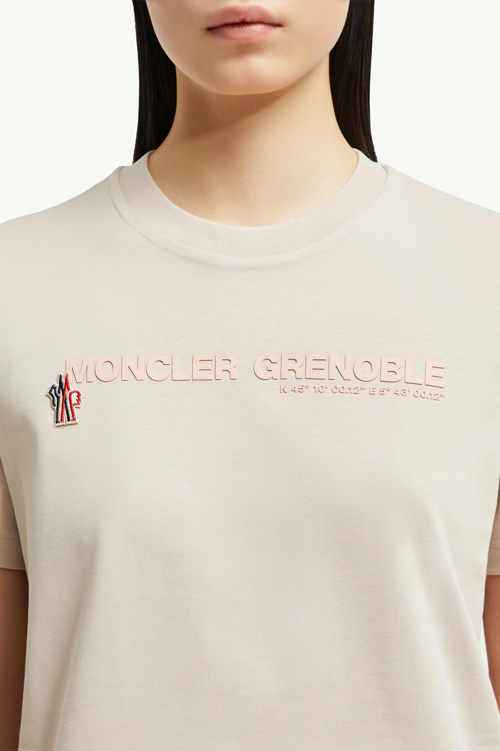 Moncler Logo Cotton T-Shirt Light Pink Light Pink