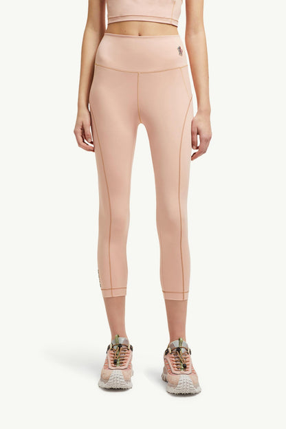 Moncler Logo Leggings Pink Pink