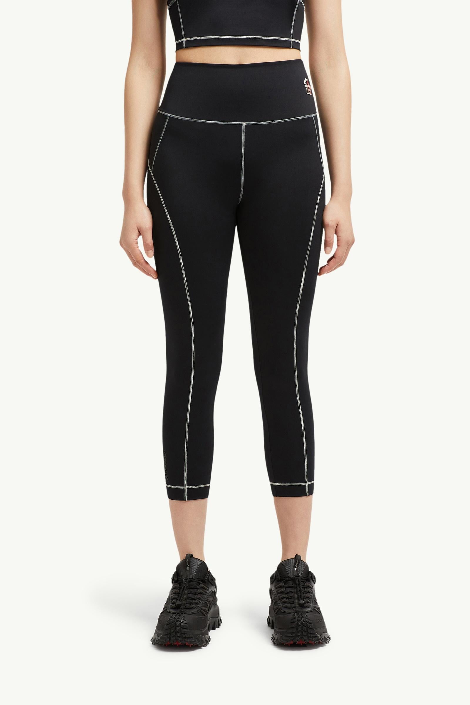 Moncler Logo Leggings Black Black