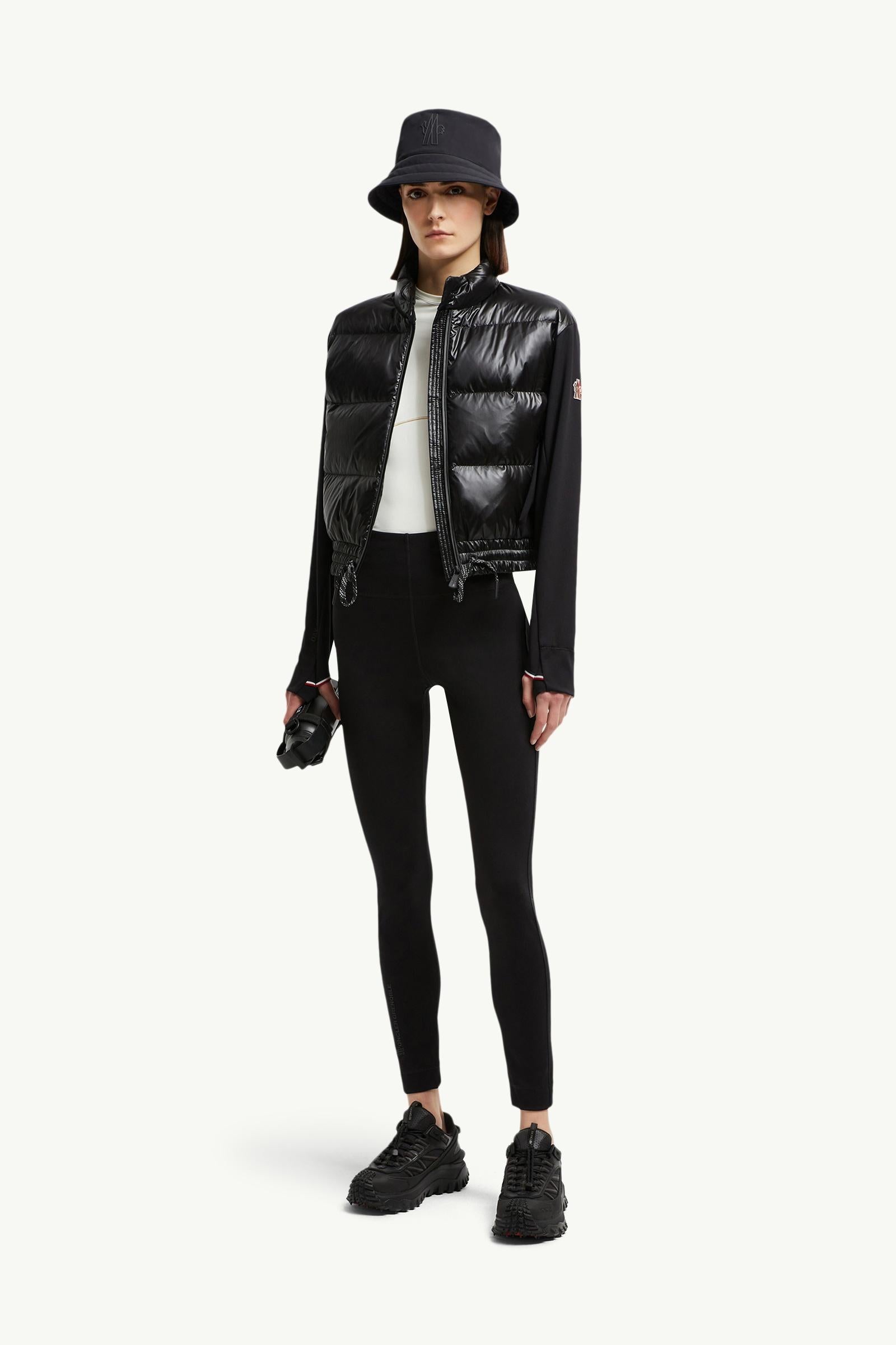 Moncler Technical Jersey Leggings Black Black