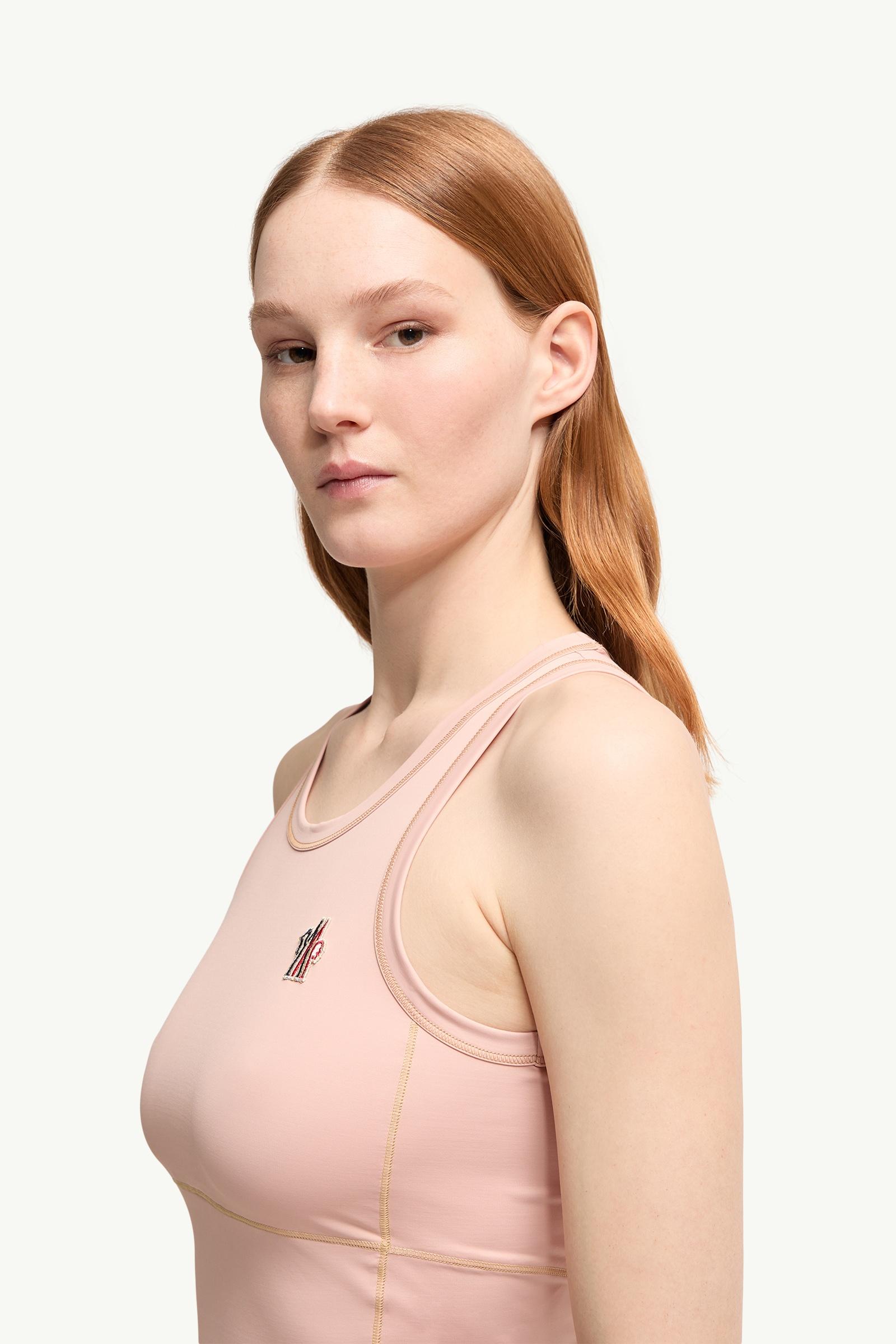 Moncler Logo Tank Top Pink Pink