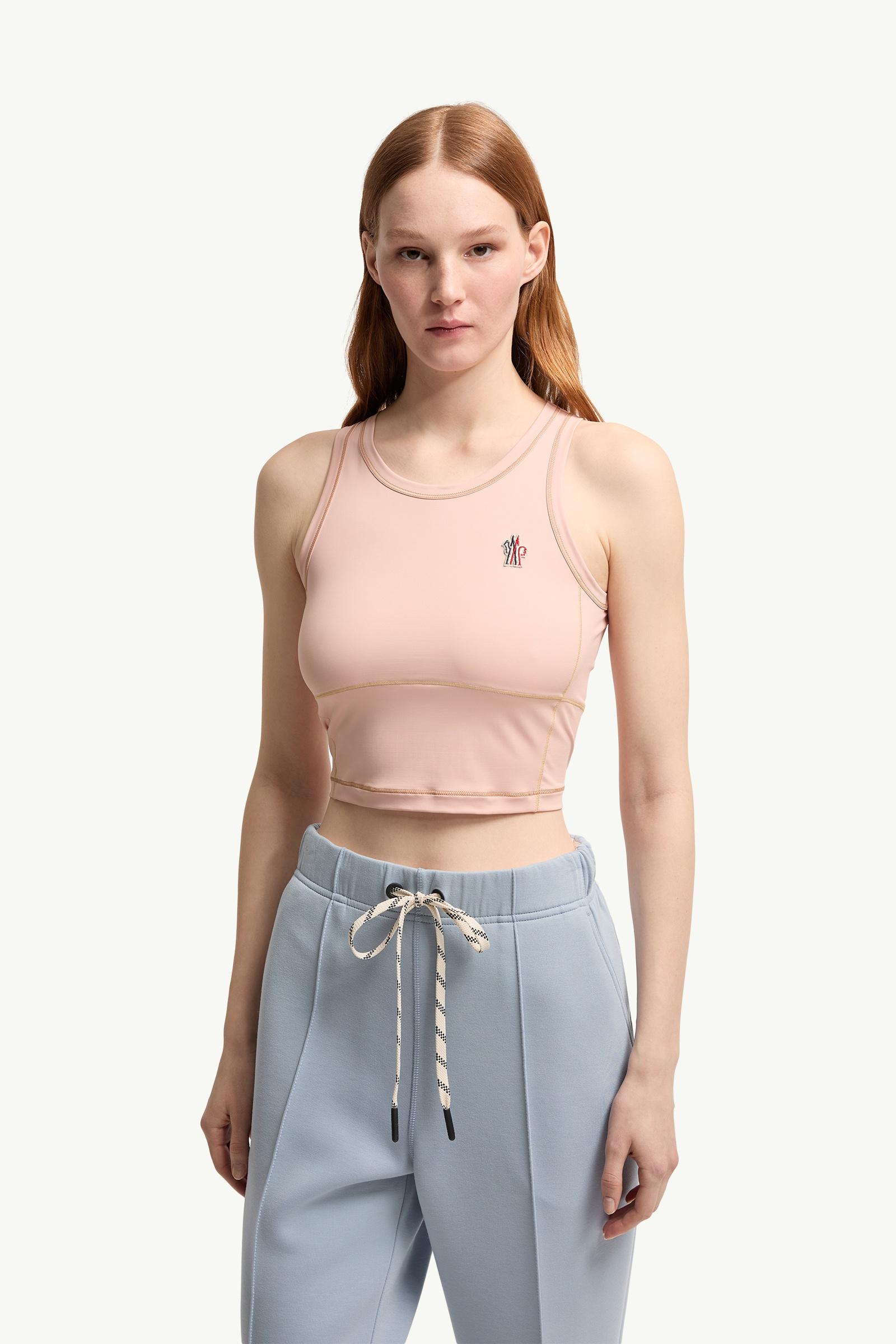 Moncler Logo Tank Top Pink Pink