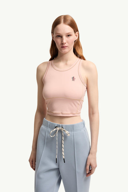 Moncler Logo Tank Top Pink Pink