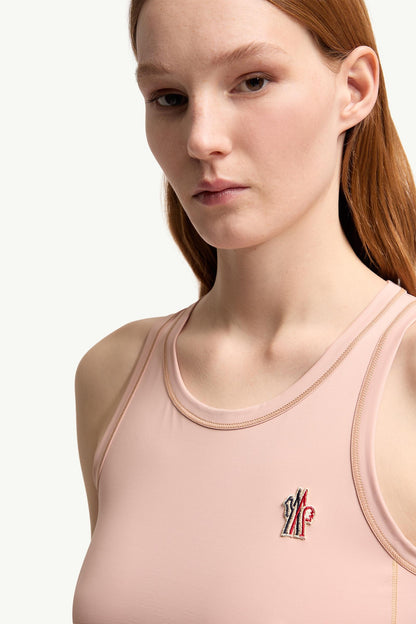 Moncler Logo Tank Top Pink Pink