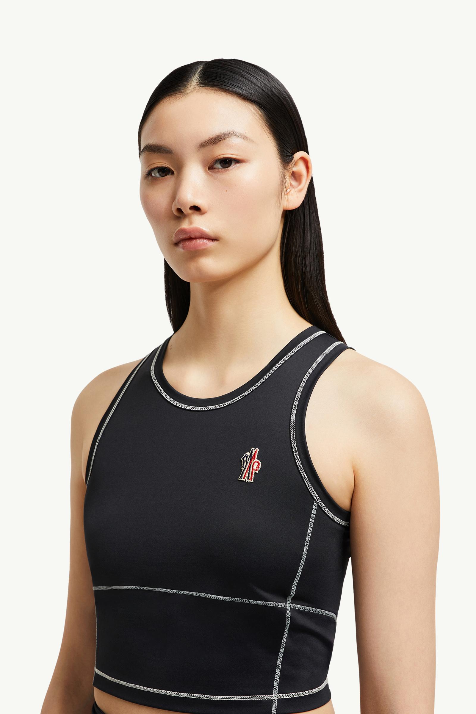 Moncler Logo Tank Top Black Black