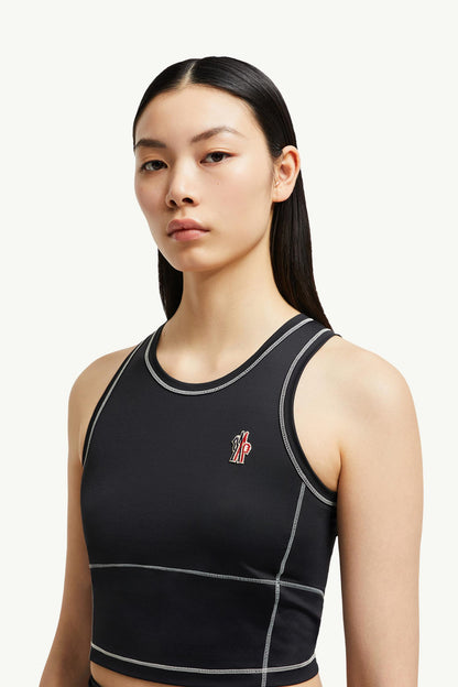 Moncler Logo Tank Top Black Black