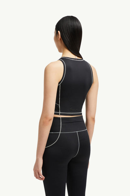 Moncler Logo Tank Top Black Black