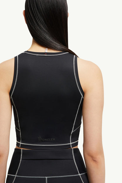 Moncler Logo Tank Top Black Black