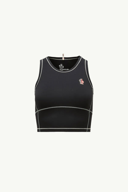 Moncler Logo Tank Top Black Black