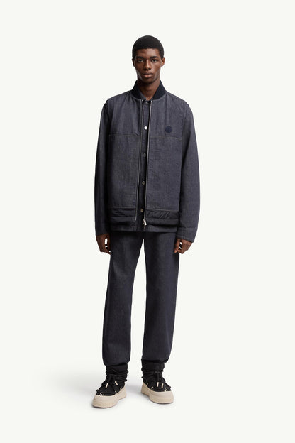 Moncler Straight Leg Jeans Denim Blue Denim Blue