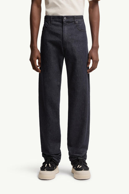 Moncler Straight Leg Jeans Denim Blue Denim Blue