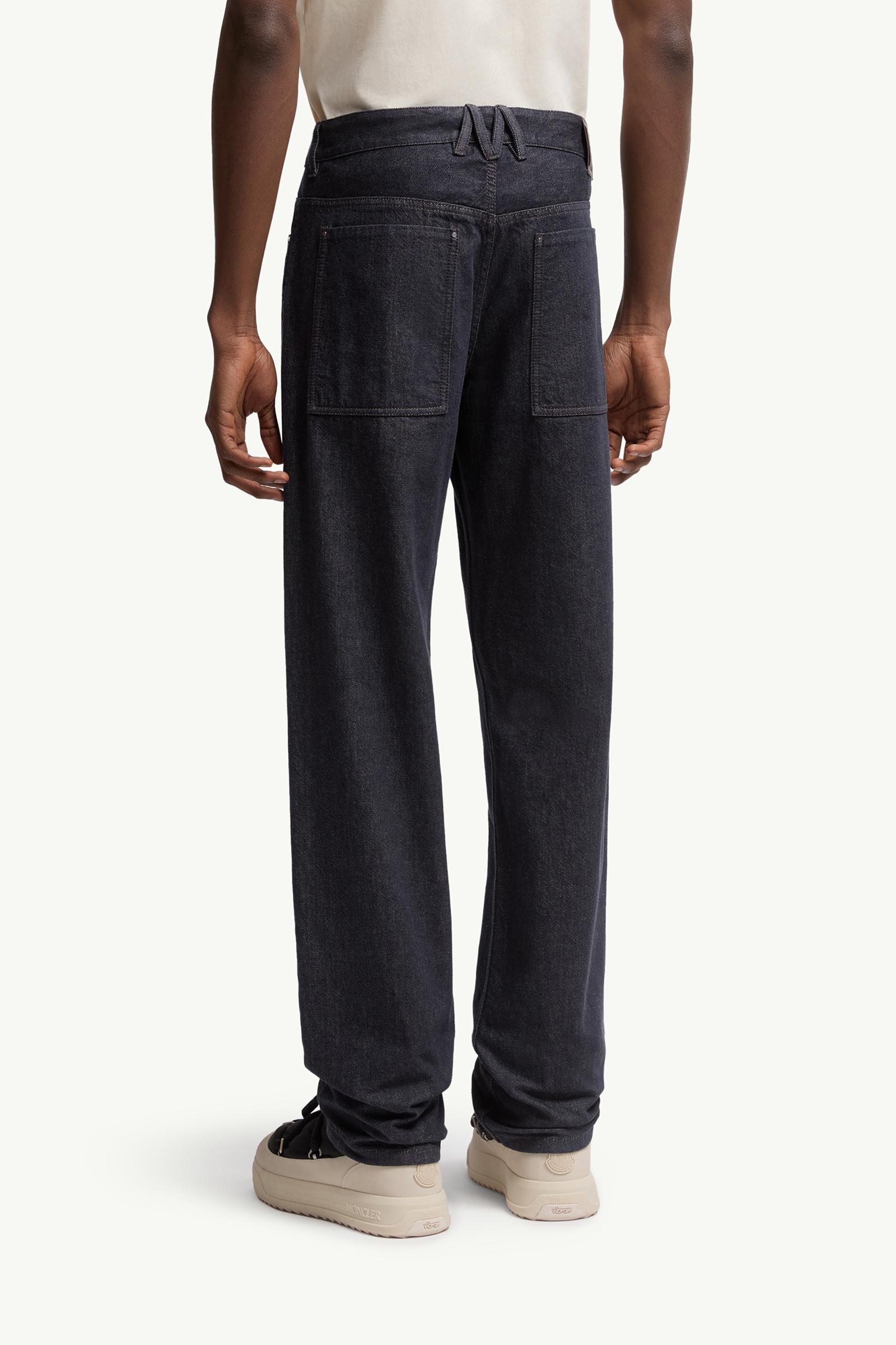 Moncler Straight Leg Jeans Denim Blue Denim Blue