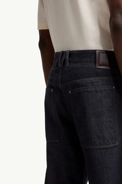 Moncler Straight Leg Jeans Denim Blue Denim Blue