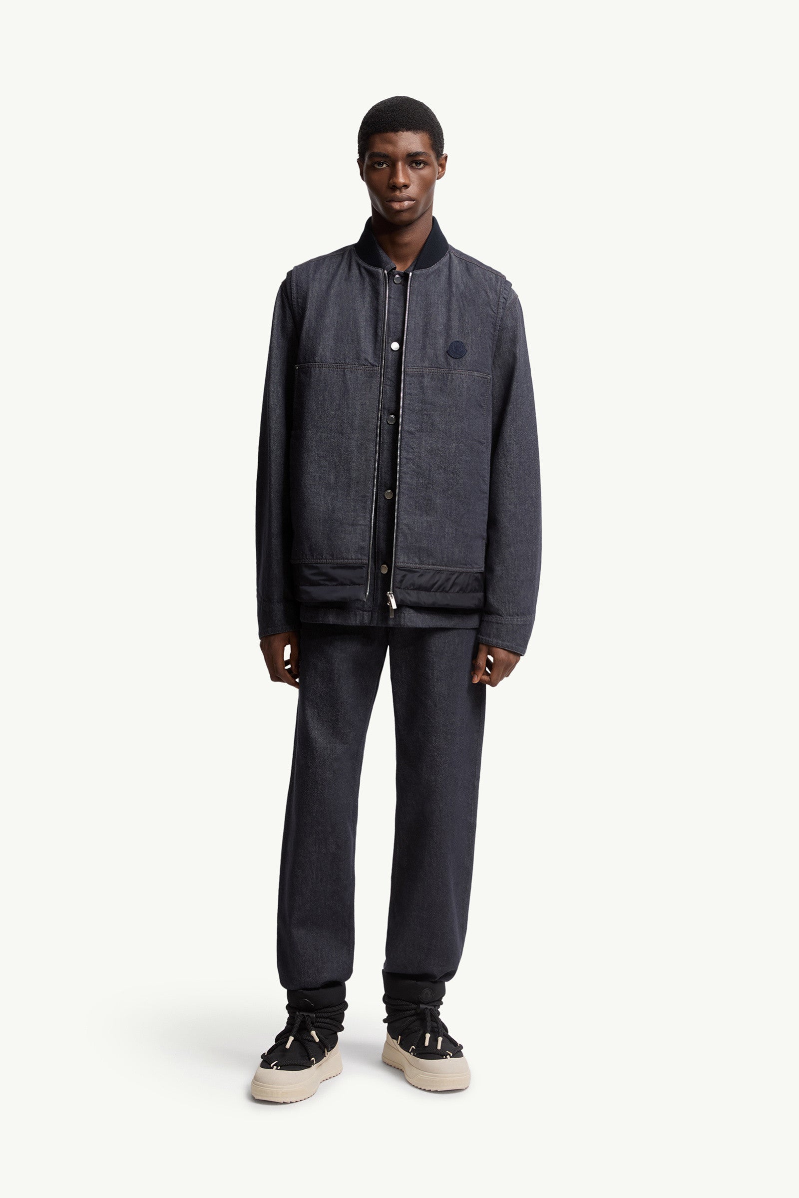 Moncler Straight Leg Jeans Denim Blue Denim Blue