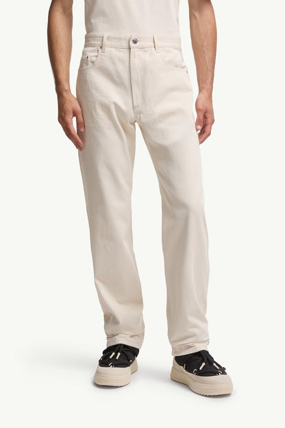 Moncler Straight Leg Jeans White Ivory White Ivory