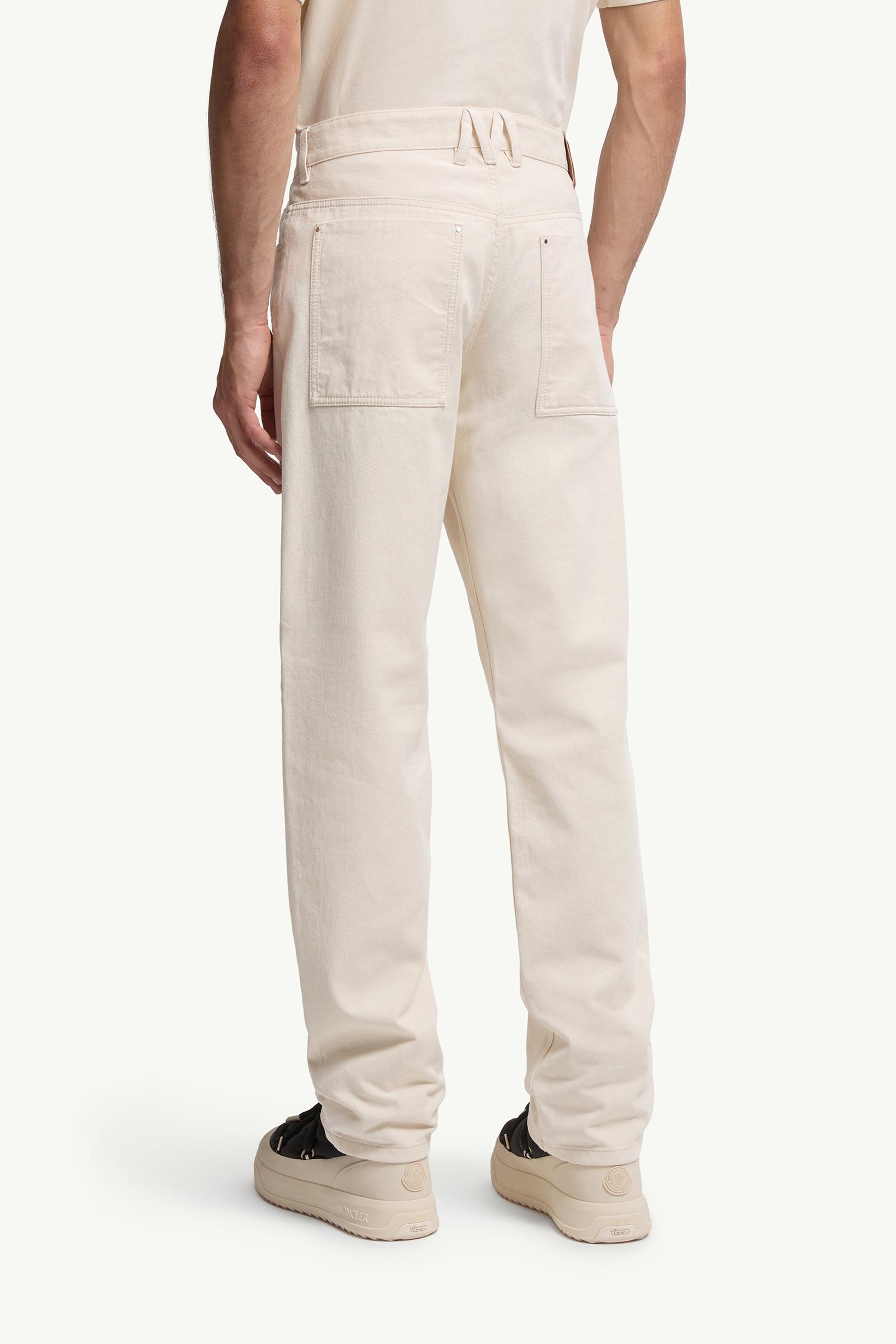 Moncler Straight Leg Jeans White Ivory White Ivory
