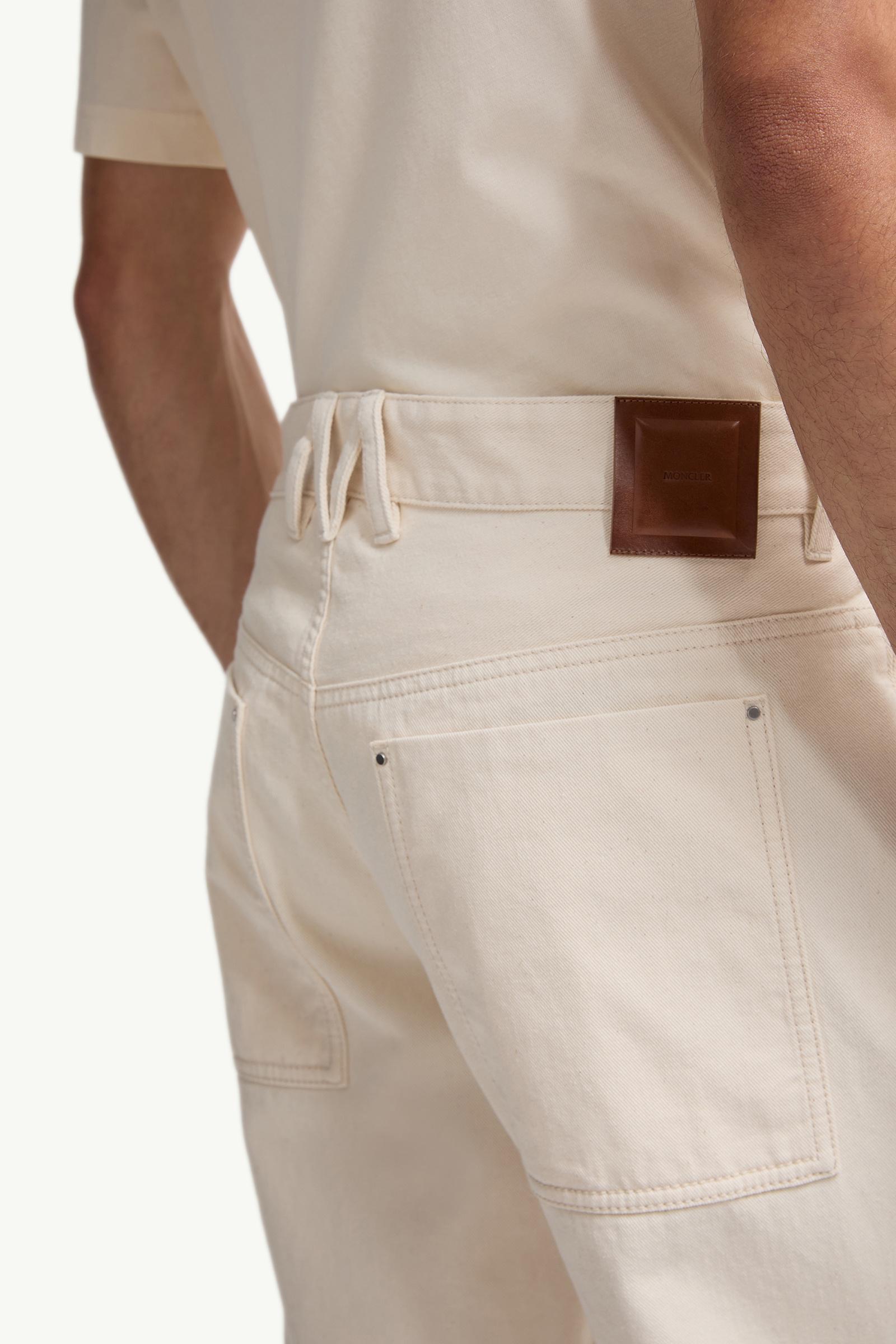 Moncler Straight Leg Jeans White Ivory White Ivory