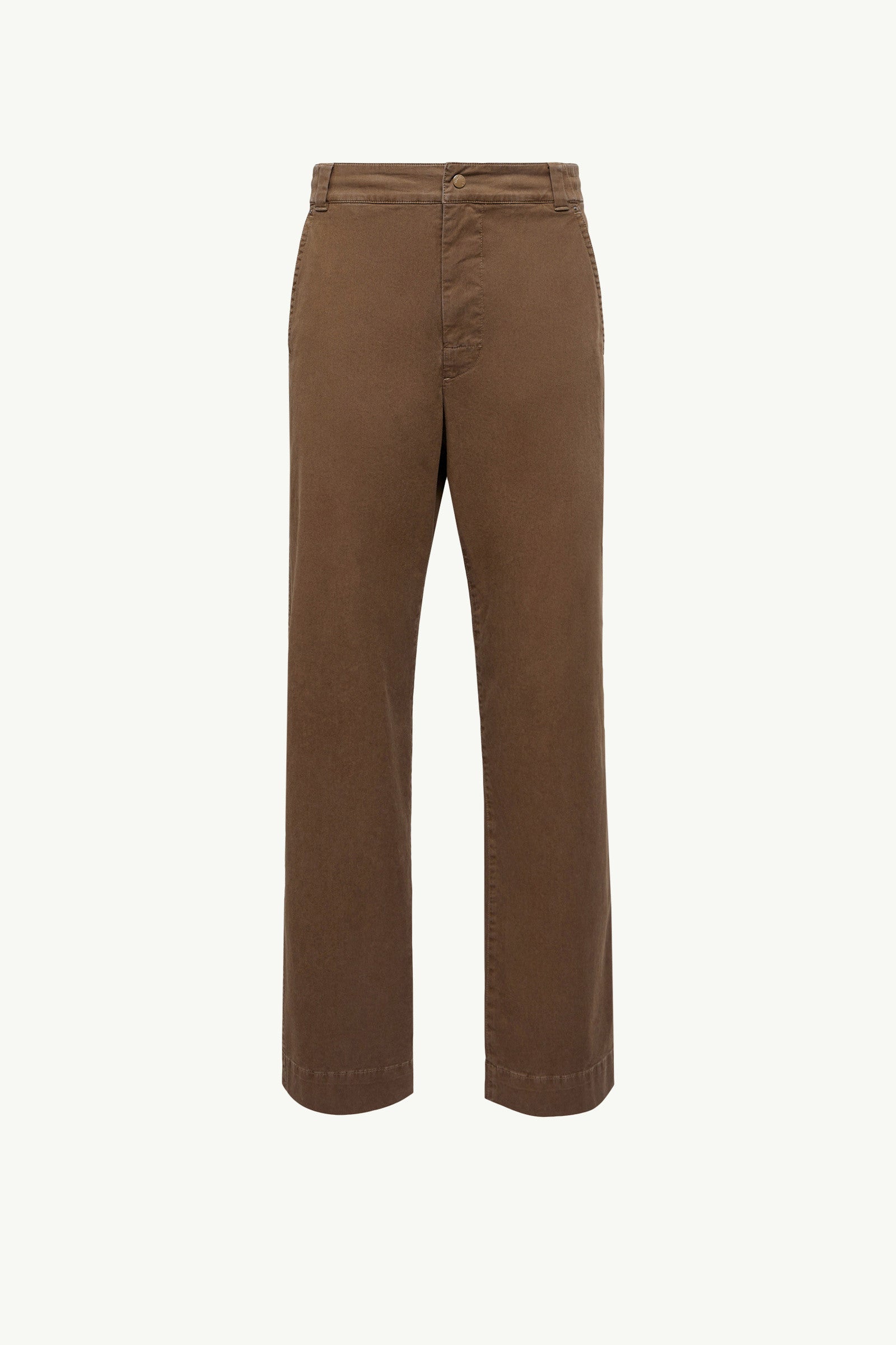 Moncler Cotton Gabardine Pants Brown Brown