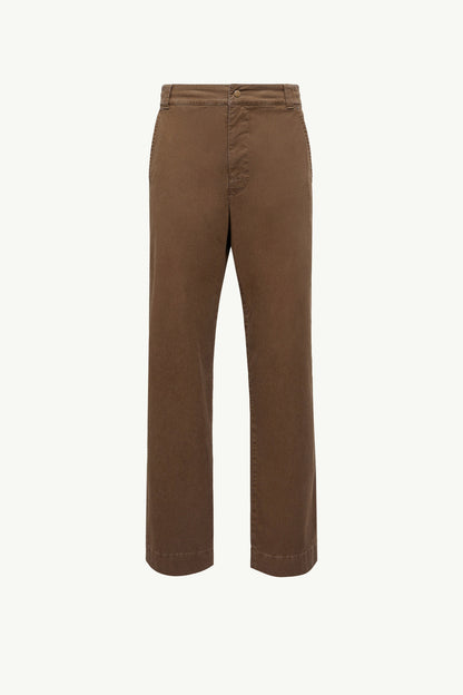 Moncler Cotton Gabardine Pants Brown Brown