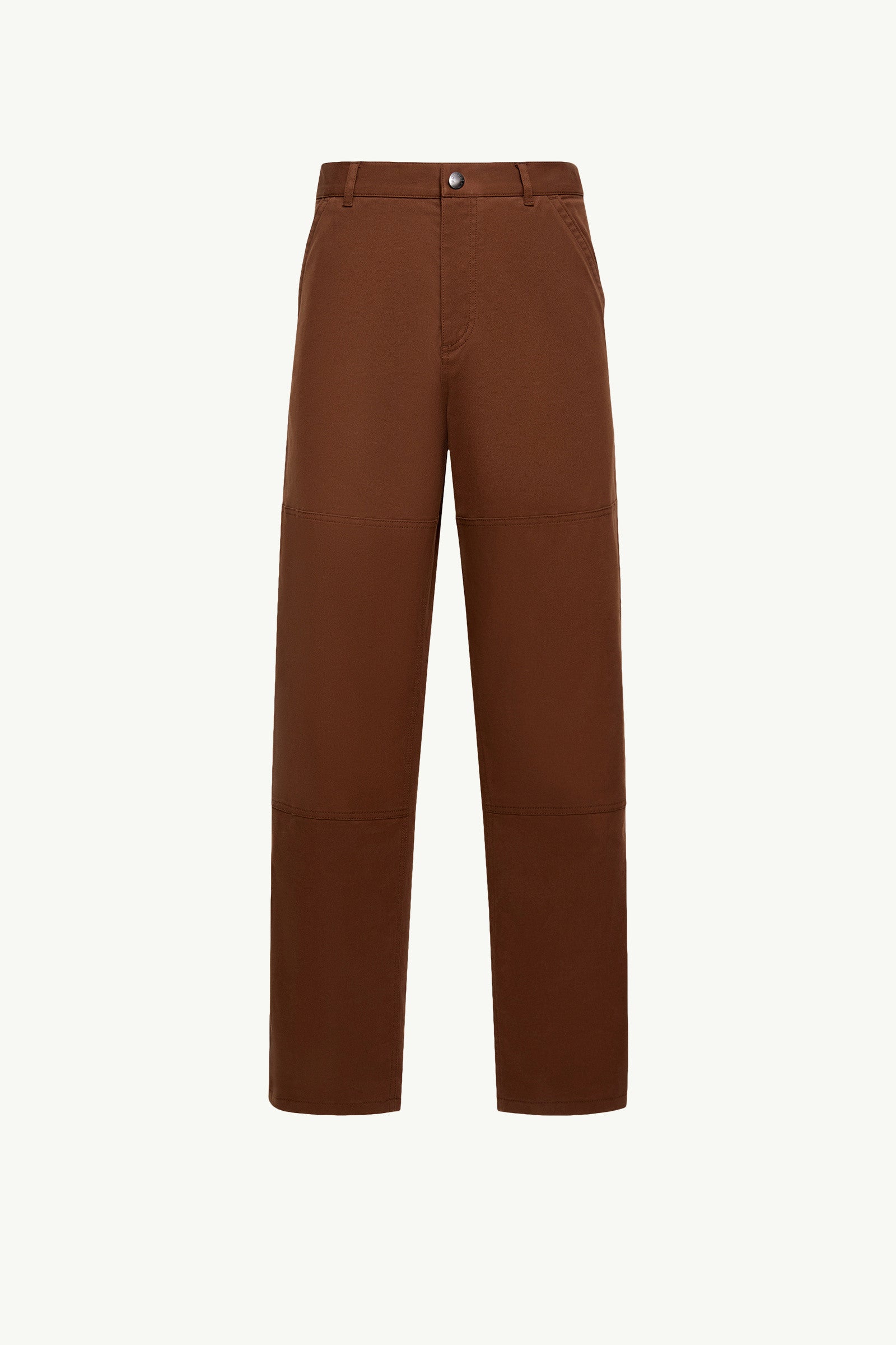 Moncler Cotton Gabardine Pants Brown Brown