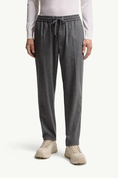 Moncler Cashmere Blend Jogging Pants Dark Grey Dark Grey