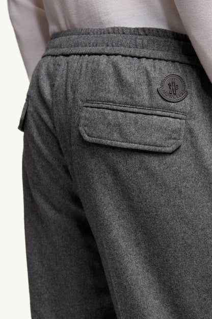 Moncler Cashmere Blend Jogging Pants Dark Grey Dark Grey