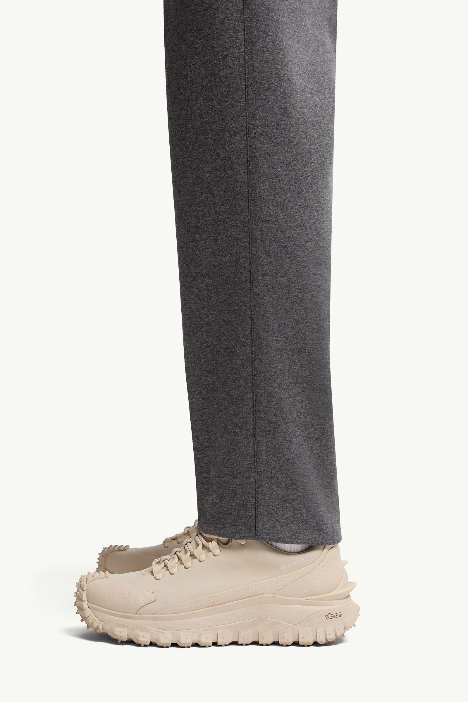 Moncler Cotton Blend Tailored Pants Grey Grey