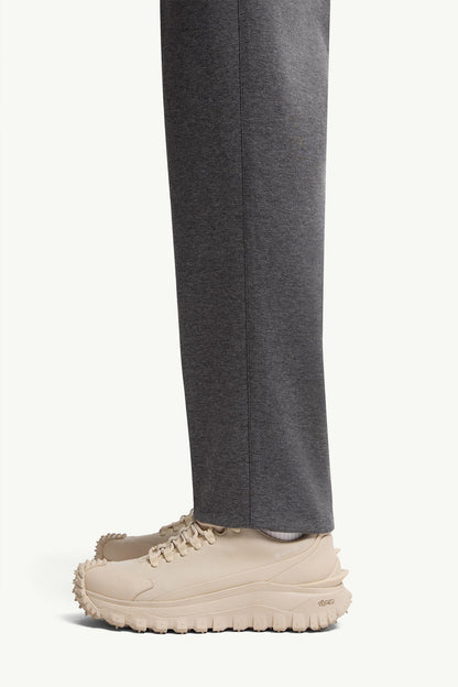 Moncler Cotton Blend Tailored Pants Grey Grey