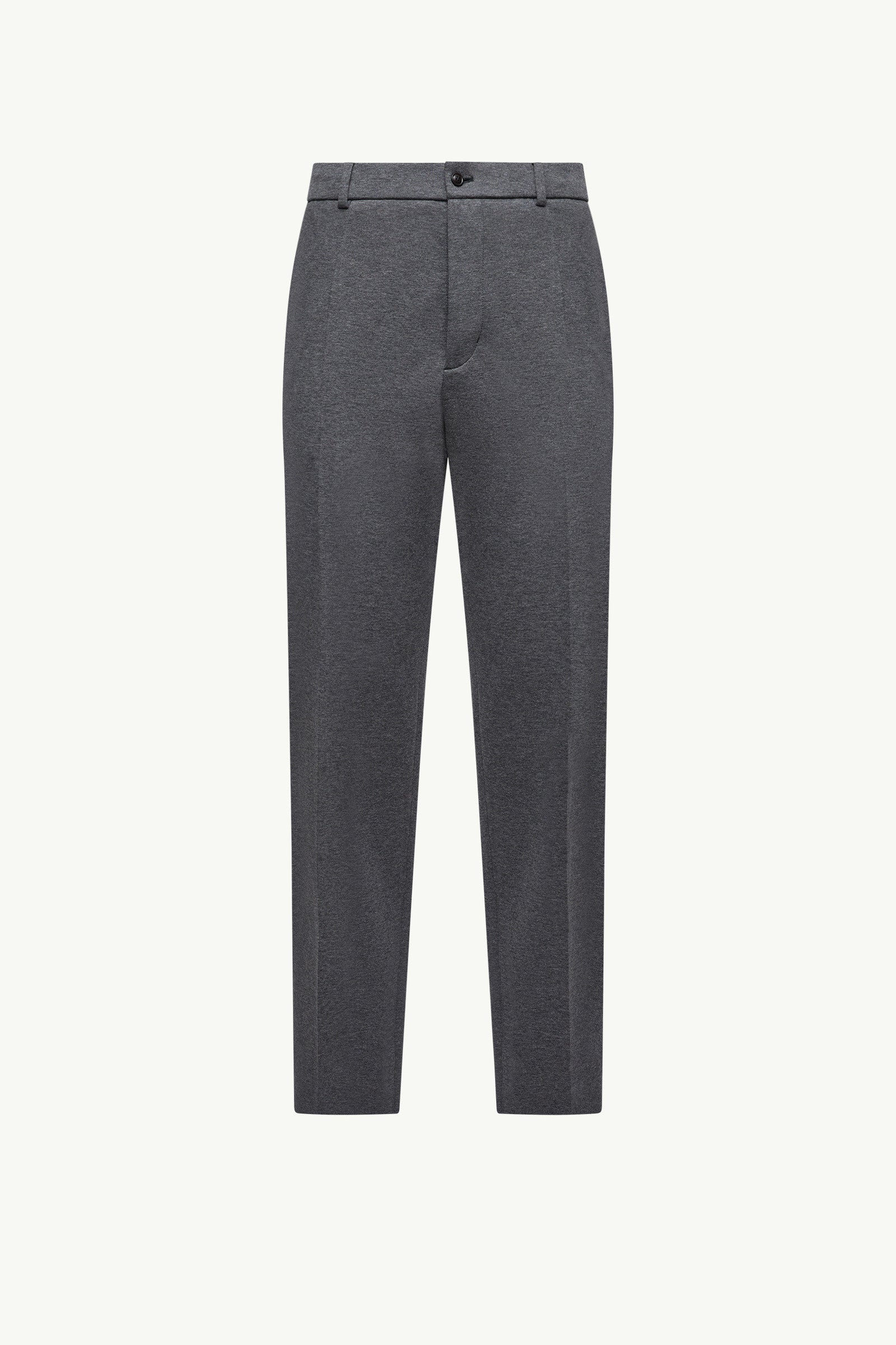 Moncler Cotton Blend Tailored Pants Grey Grey