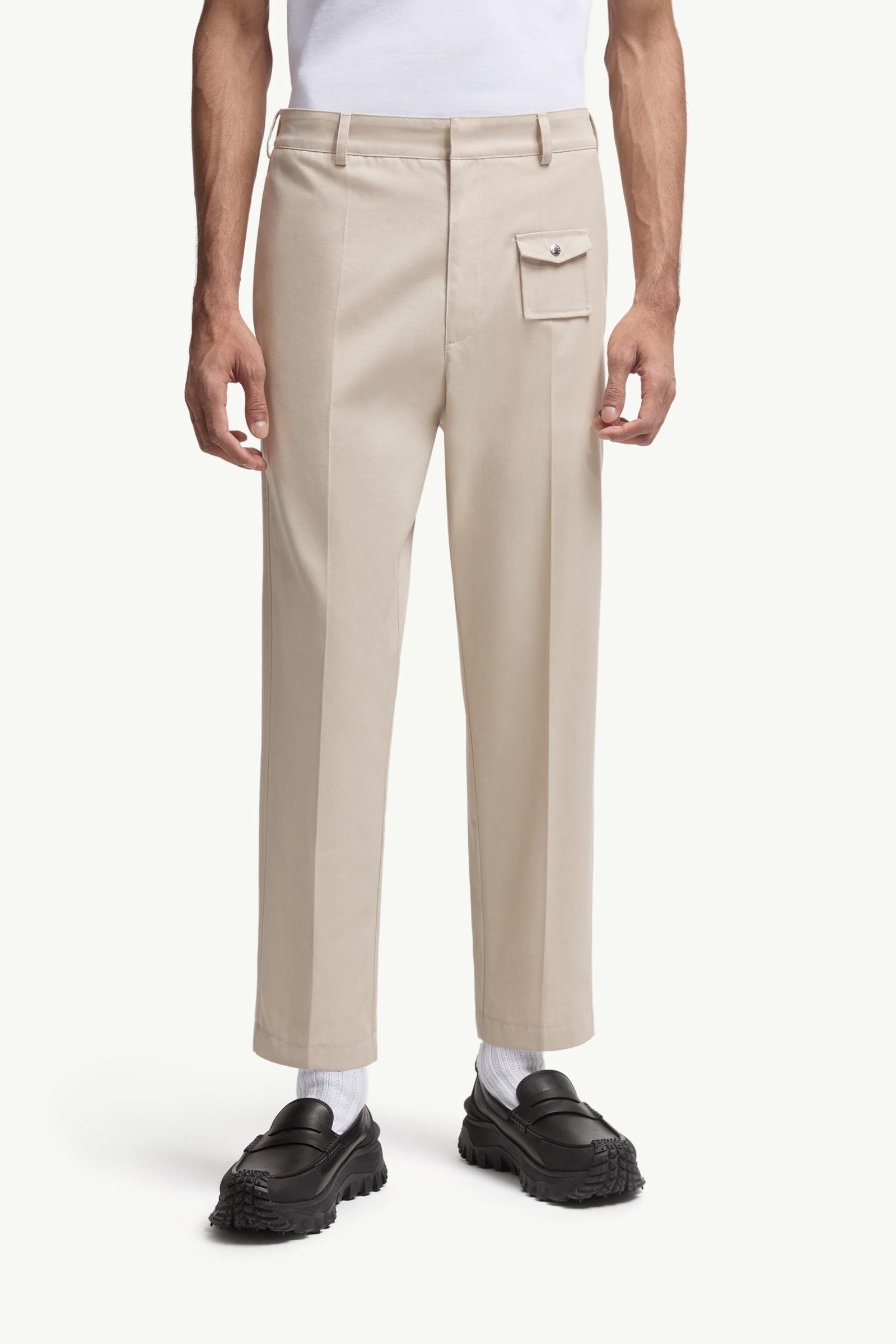 Moncler Tailored Gabardine Pants Light Beige Light Beige