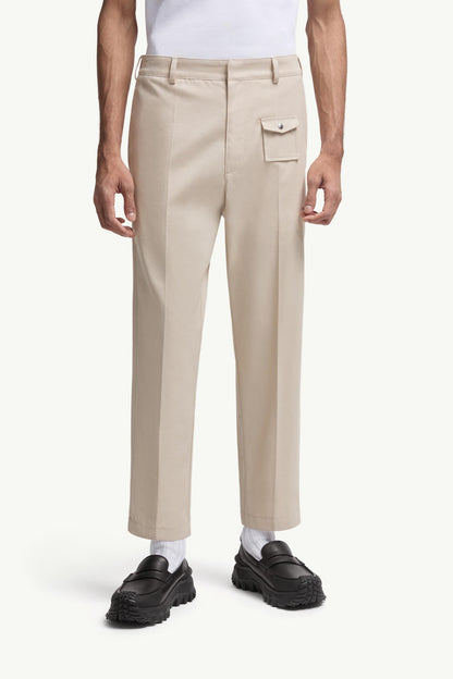 Moncler Tailored Gabardine Pants Light Beige Light Beige