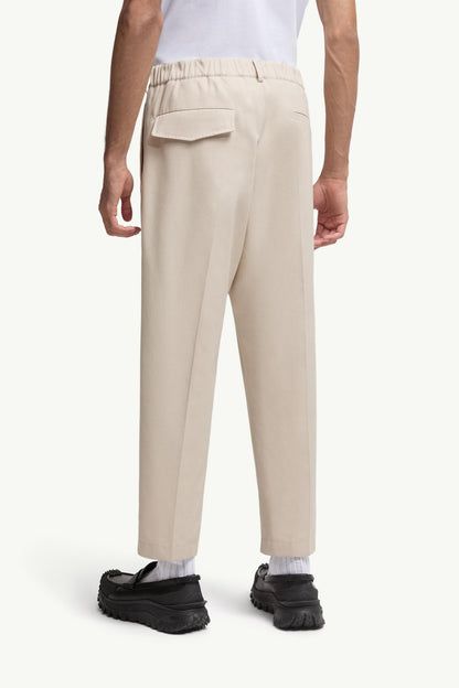 Moncler Tailored Gabardine Pants Light Beige Light Beige