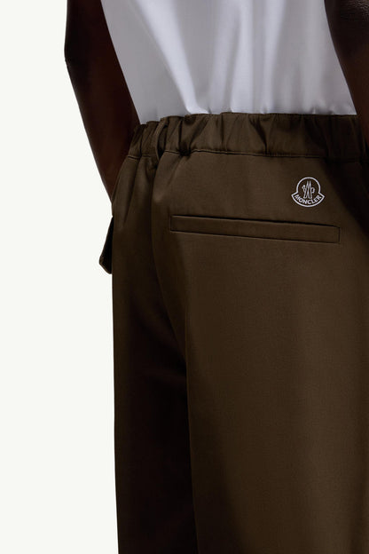 Moncler Tailored Gabardine Pants Olive Green Olive Green
