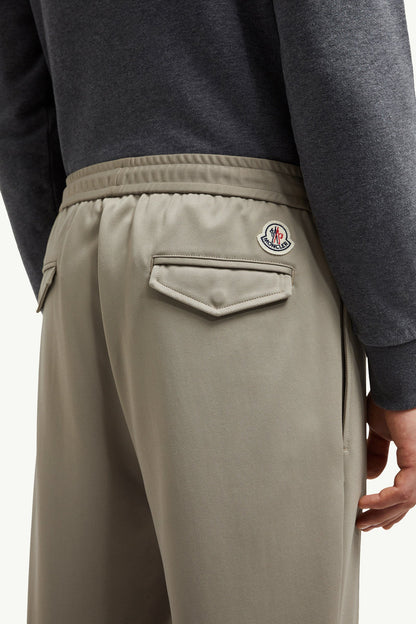 Moncler Logo Jogging Pants Taupe Taupe
