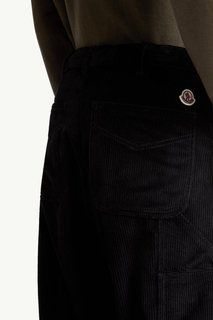 Moncler Corduroy Jogging Pants Black Black