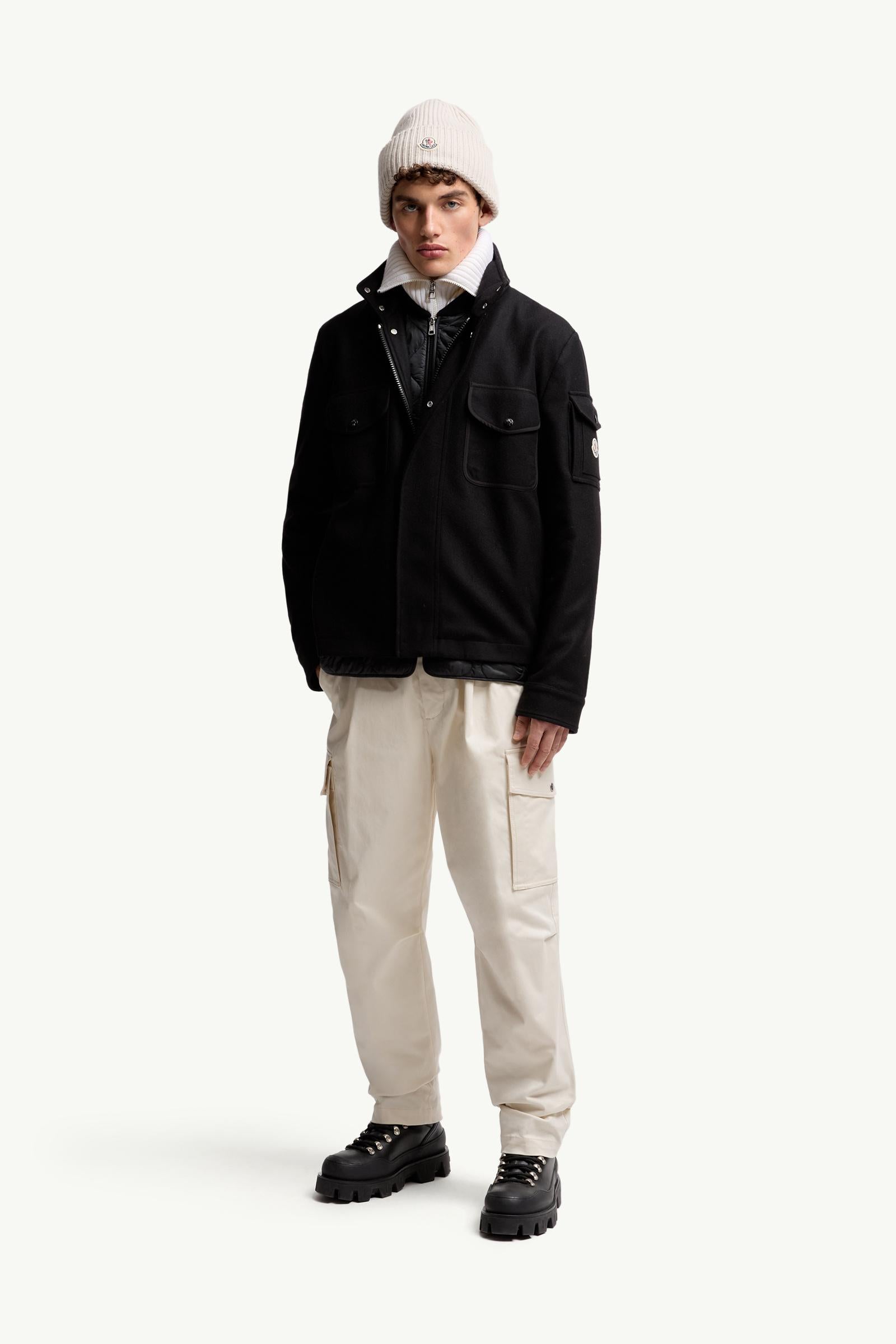 Moncler Cotton Gabardine Cargo Pants White Ivory White Ivory