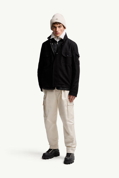 Moncler Cotton Gabardine Cargo Pants White Ivory White Ivory