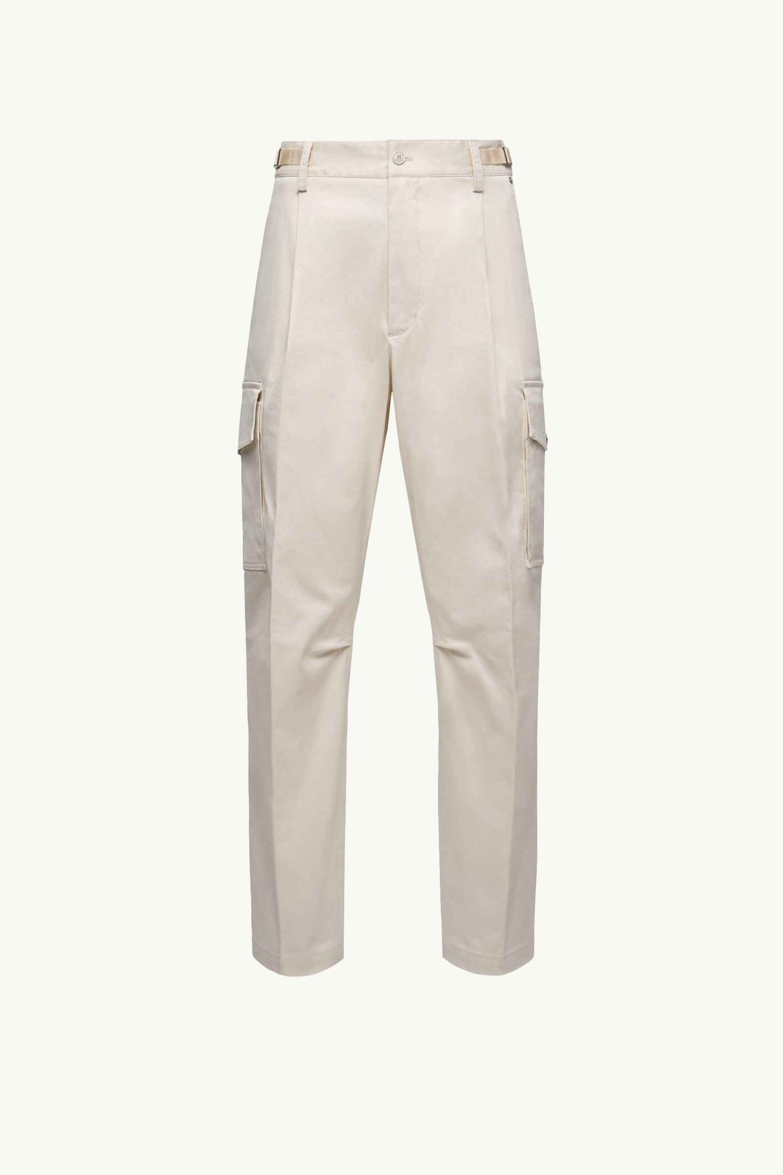 Moncler Cotton Gabardine Cargo Pants White Ivory White Ivory