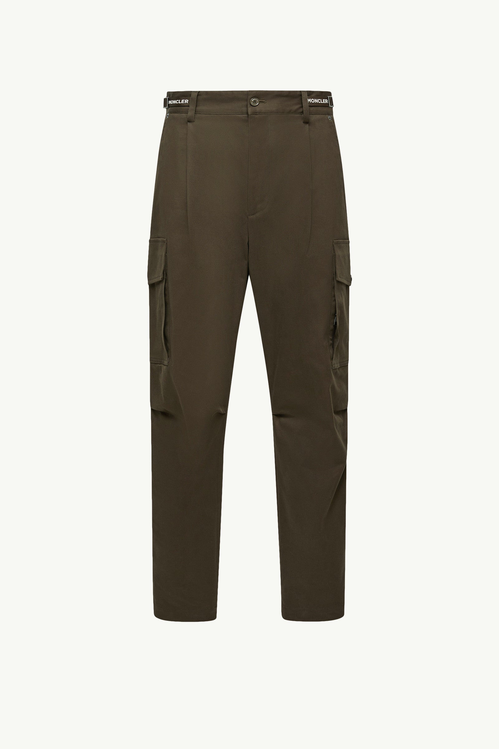 Moncler Cotton Gabardine Cargo Pants Olive Green Olive Green