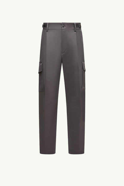 Moncler Cotton Gabardine Cargo Pants Grey Grey