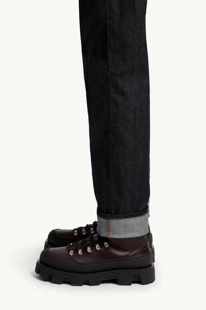 Moncler Straight Leg Denim Jeans Denim Blue Denim Blue