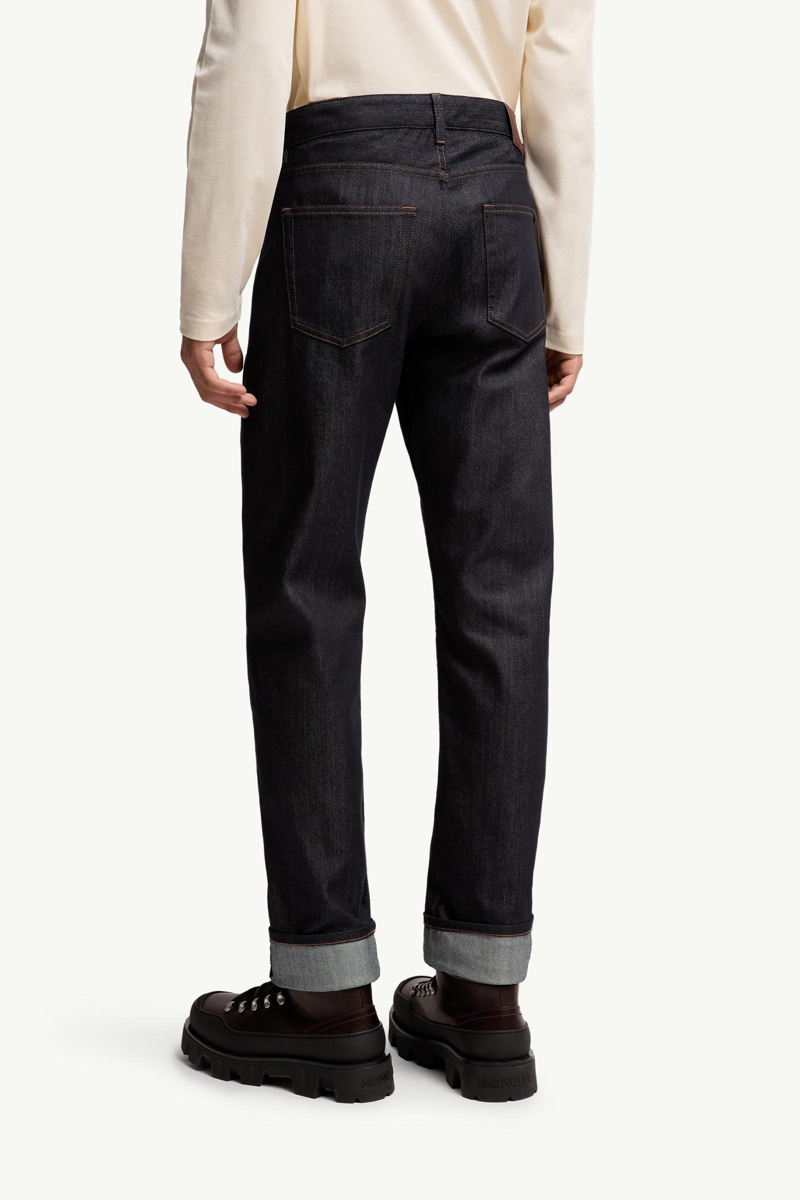 Moncler Straight Leg Denim Jeans Denim Blue Denim Blue