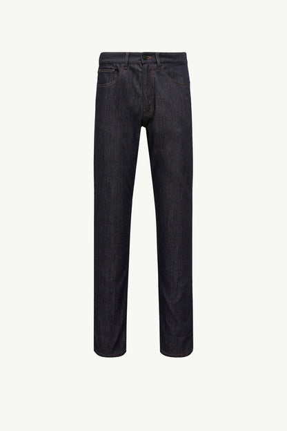 Moncler Straight Leg Denim Jeans Denim Blue Denim Blue