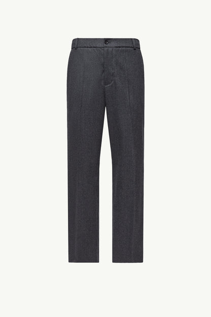 Moncler Wool Flannel Tailored Pants Grey Grey