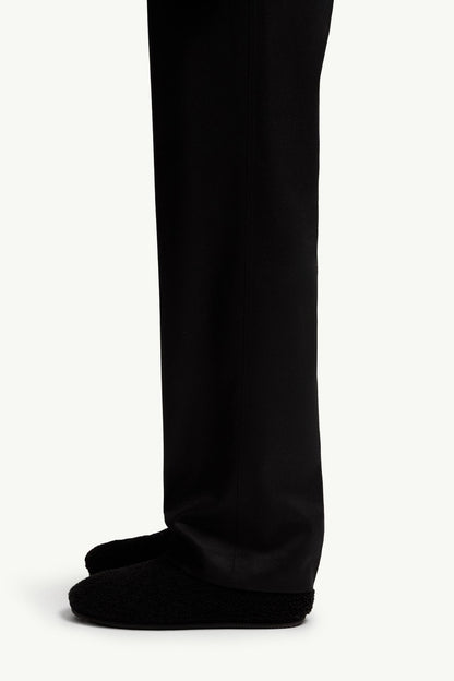 Moncler Wool Flannel Tailored Pants Black Black