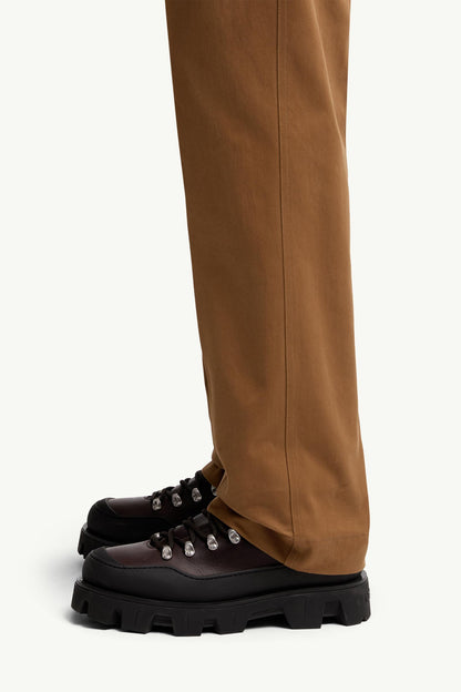 Moncler Cotton Tailored Pants Light Brown Light Brown