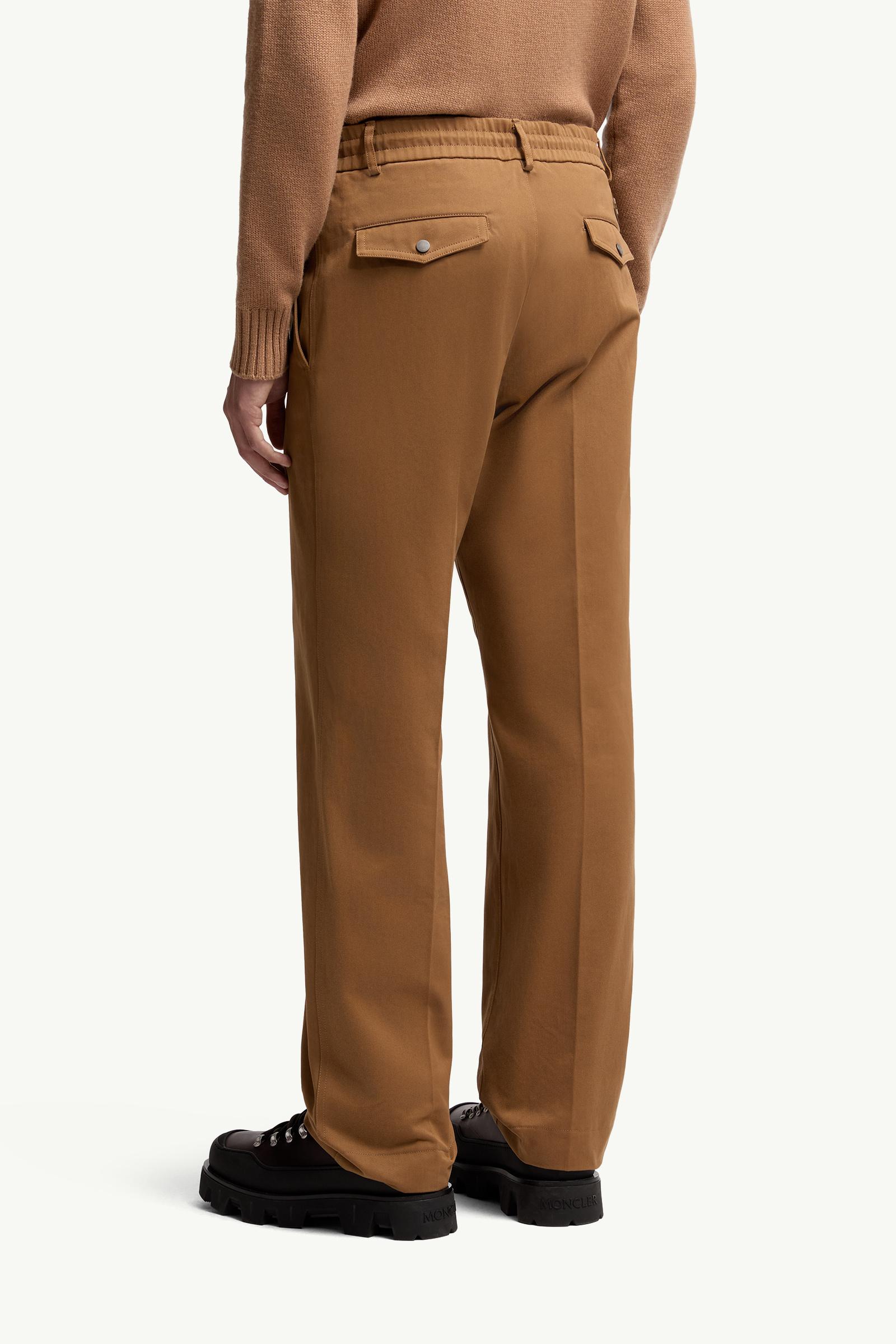 Moncler Cotton Tailored Pants Light Brown Light Brown