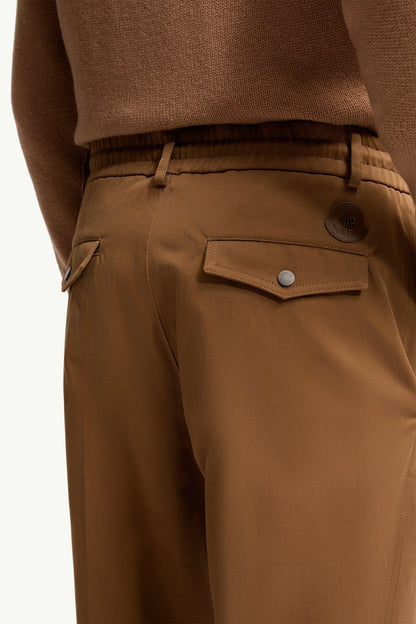 Moncler Cotton Tailored Pants Light Brown Light Brown